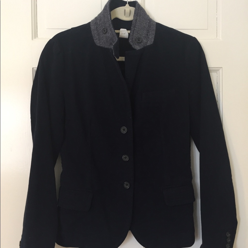J. Crew Velvet Navy Blazer